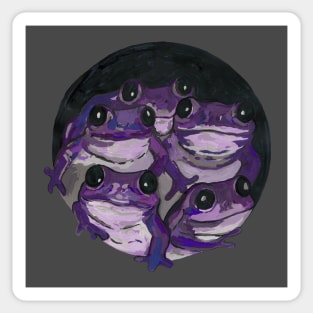 Purple frogs Sticker